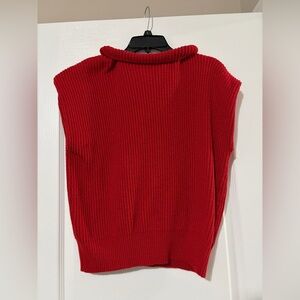Le Lis Vibrant Red Cowl Neck Sweater